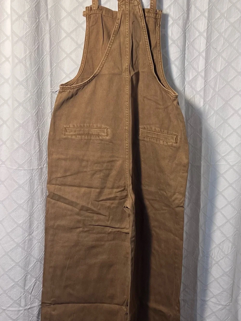 Zenana Outfitters Deep Camel Wide-Leg Women's Overalls knitted strap